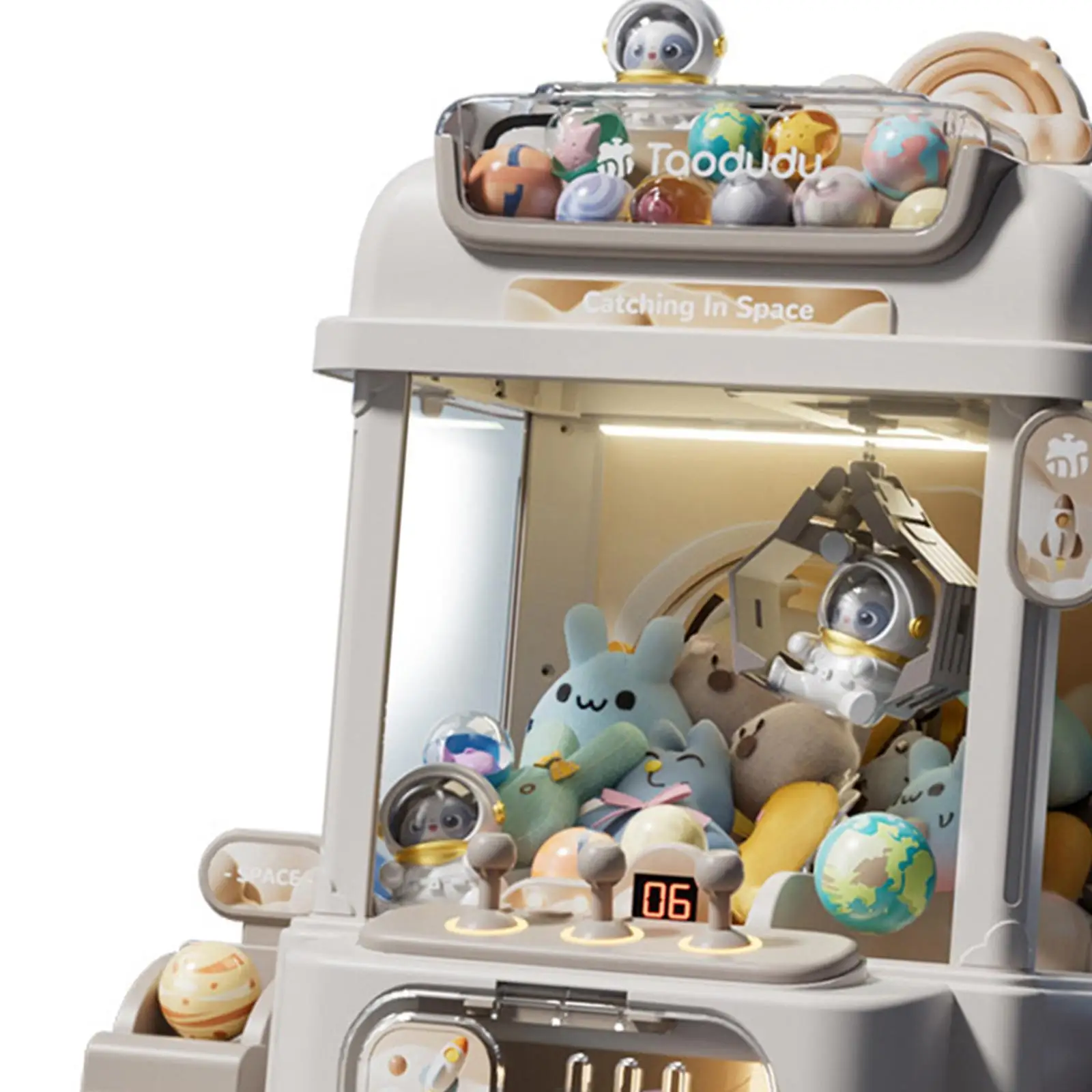 Claw Machine Candy Dispenser Toy Arcade Candy Capsule Claw Game Prizes Toy for Kids Children Party Valentine's Day Gift for Kids 5