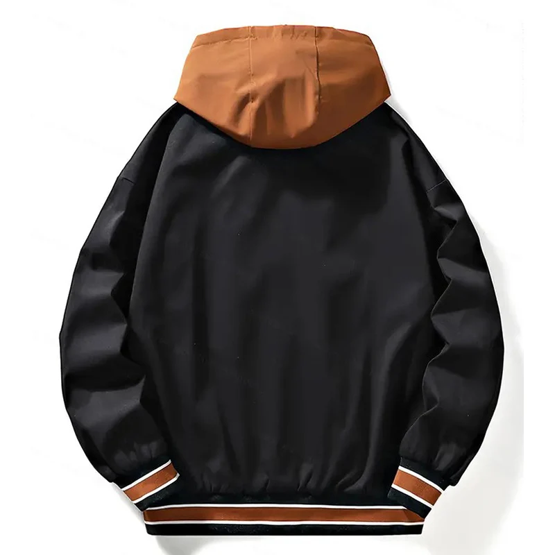 High Quality Baseball Uniform Jacket New Men's Autumn New Trendy Brand All-match Student Hooded Jacket Plus Size Coats Male 8XL 3