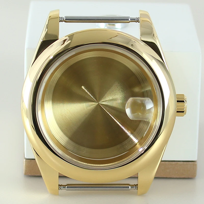 High-Quality 36mm/39mm Steel Watch Case with Sapphire Glass Bracelet