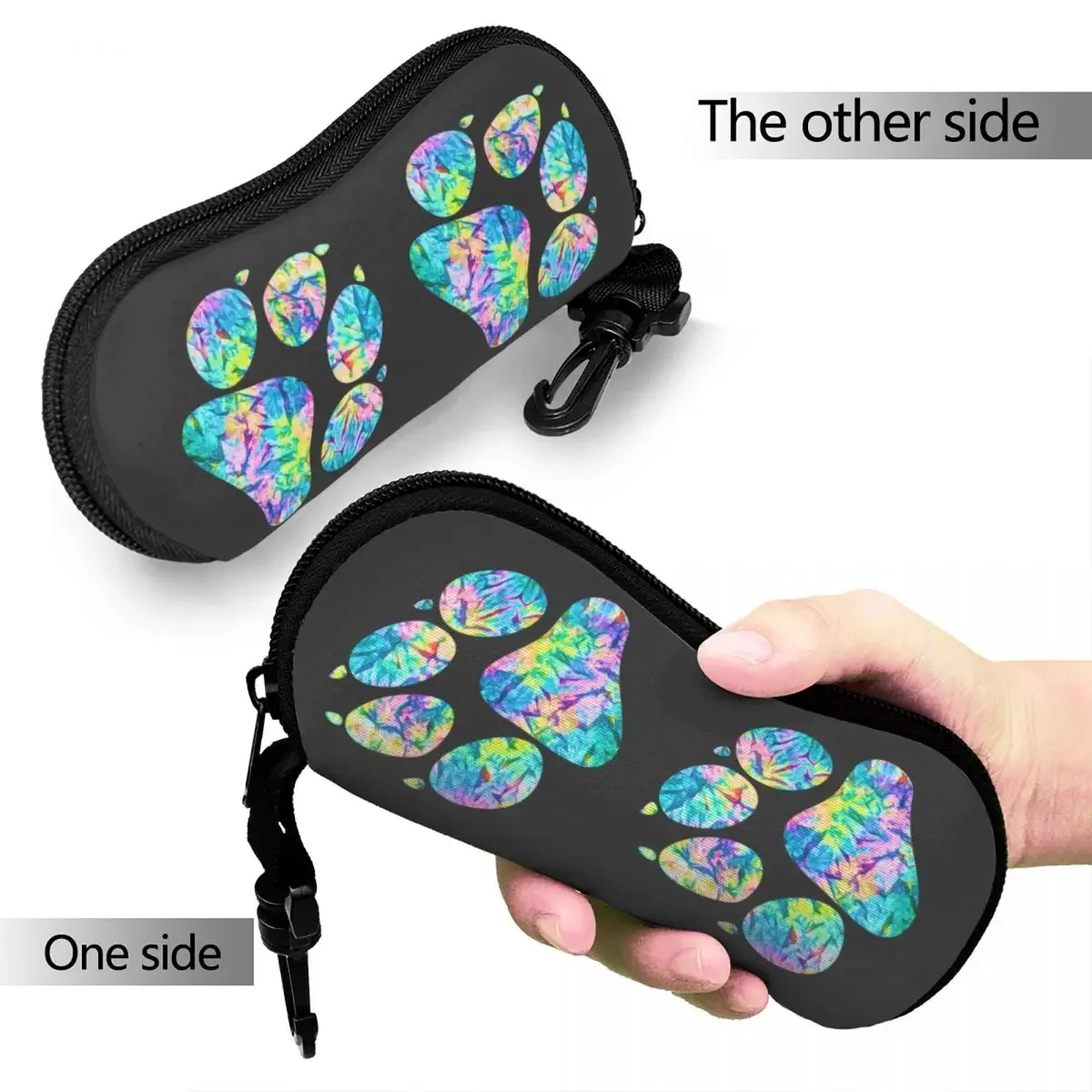 Rainbow Paw Dog Lover Glasses Case Fashion Accessories Sunglasses Storage Box Anti-scratch Eye Contacts Case