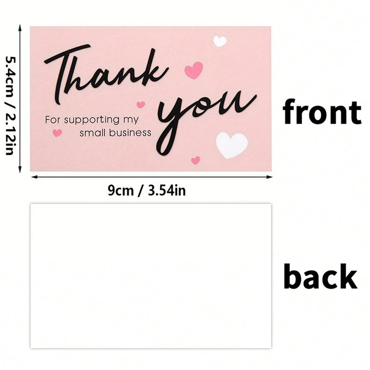 Thank You Card For Supporting Business Package Decoration 30pcs/pack "Gorgeous Thanks" Business Card Handmade With Love business cards
