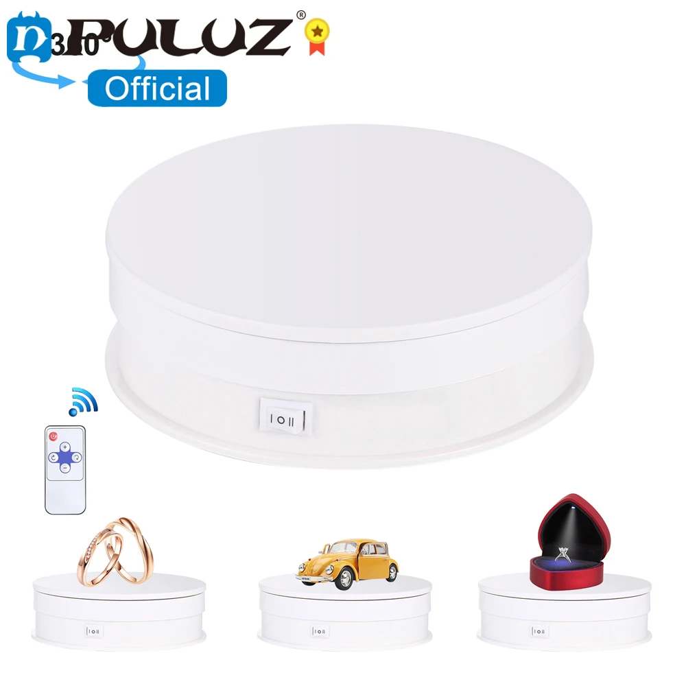 PULUZ 15cm Adjusting Speed Rotating Turntable Display Stand USB Electric 360 Degree Remote Control Photography Turntable photography turntable