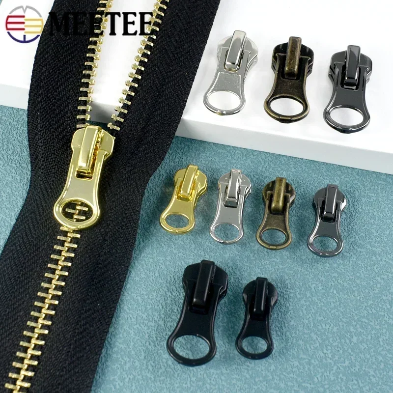 Zipper Sliders For Metal Zippers Bag Zip Puller Head Closure Zips Repair Kit DIY Garment Sewing Accessories 5/10/20Pcs 3# 5# 8#
