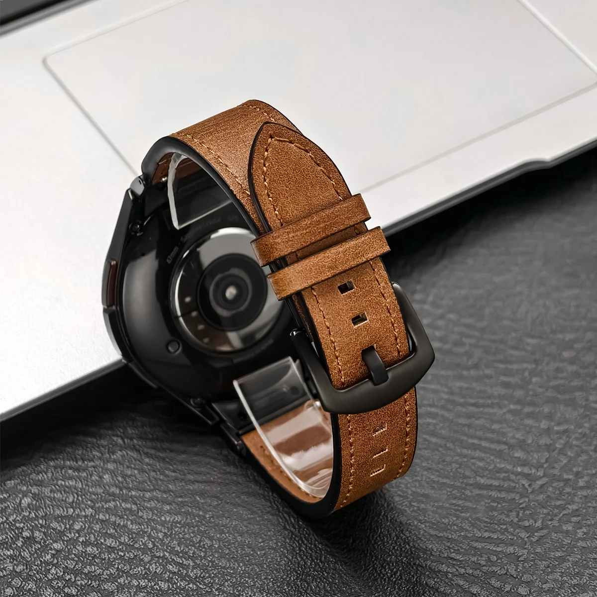 Premium No-Gap Leather Strap Watchband Bracelet