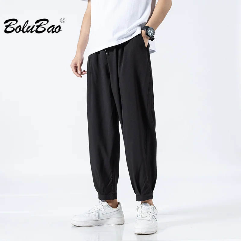 

BOLUBAO 2023 Outdoor Casual Pants For Men Cotton Bunched Feet Fashion Slim-Fit Pants High Quality Design Casual Pants For Men