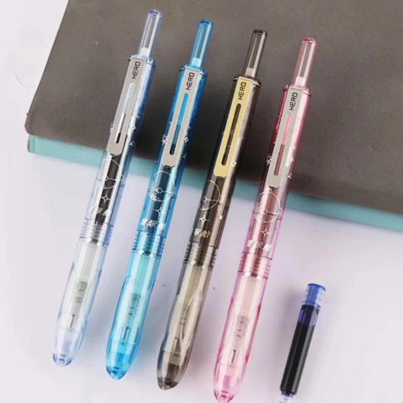 Hero P320 Press Pen Time Space Cabin Beginner Student Male and Female High Beauty Practice Special Pen Can Replace Ink Bag 5