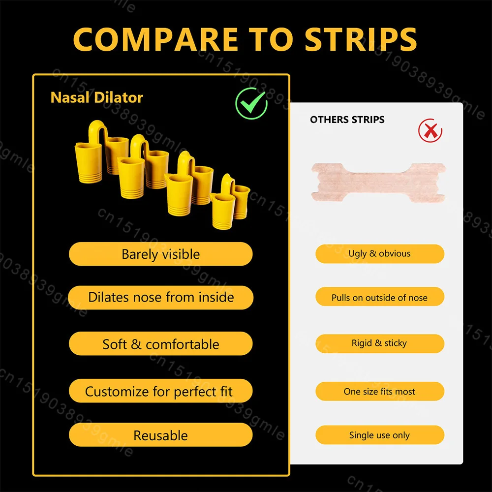 8Packs Nasal Dilators Silicone Anti Snoring Devices Nose Vents Air Intake Snore Stopper Sport Nose Clip for Better Sleeping