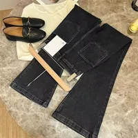 New High Waist Trousers Loose Washed Jeans Pockets Slim Denim Flare Classic Women Vintage Stretch Straight Trousers All-match - Image 6