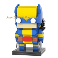MOC Heroes Brickheadz Sci-Fi Fantasy Movie Figures Wade Wolf Man Compatible Building Blocks Toys For Children Adult Friends Gift 4