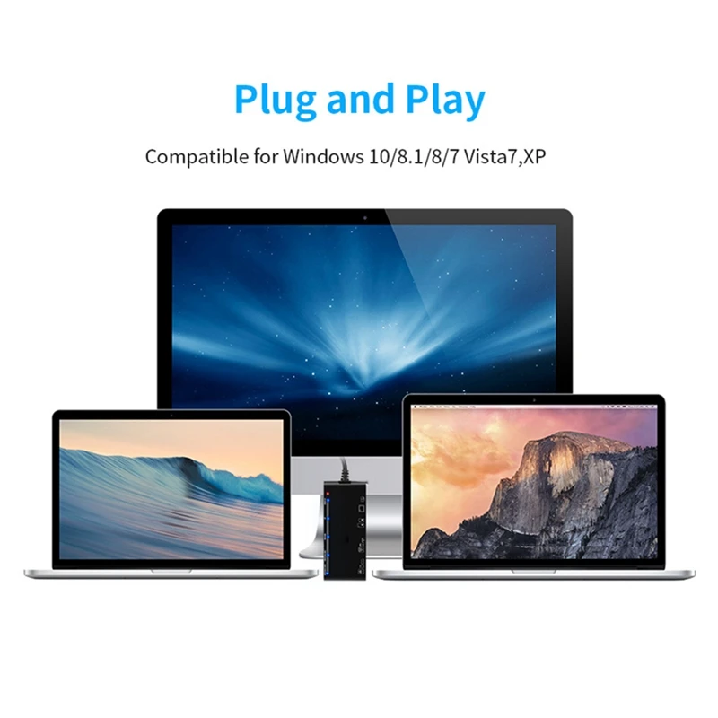 7 in 1 USB 3.0 카드 리더기 다기능 카드 판독기 CF/XD/MS/SD/TF 카드 어댑터 (윈도우 비스타/XP/7/8/10/11 리눅스 OS용)