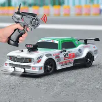 1/16 2.4G 4WD Drift RC Car Spray LED Light High Speed Remote Control Car Models Toys for Boy Kids Children Gifts 1