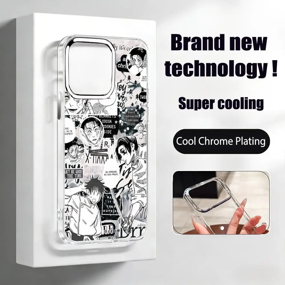 Jujutsu Kaisen Yuta Okkotsu Transparent Phone Case with Chrome Accents
