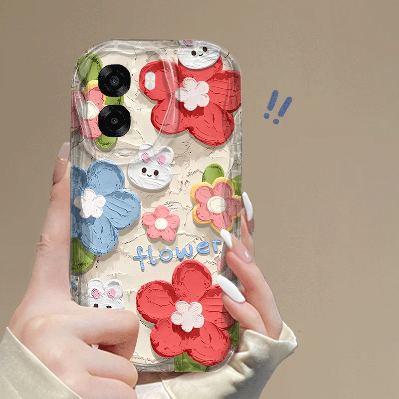 Shockproof Flower Pattern Flexible TPU Protective Case