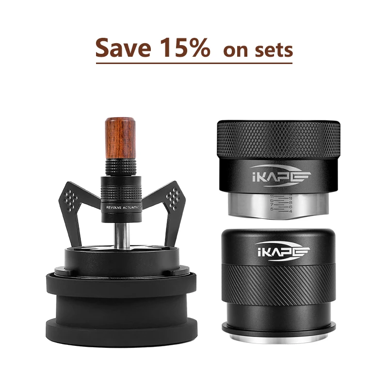 طقم أدوات قهوة إسبريسو احترافي IKAPE 3 قطع: موزع،...