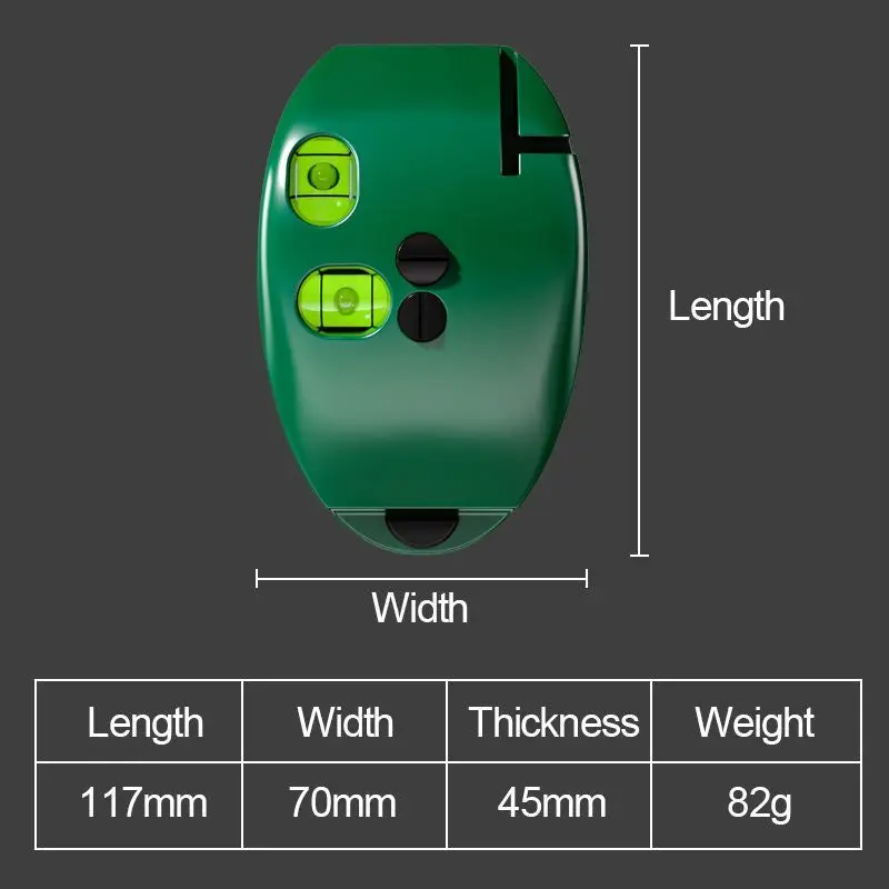 Infrared Right Angle Bubble Level Laser Leveling Instrument 20M Long Distance Leveling Right Angle Tool