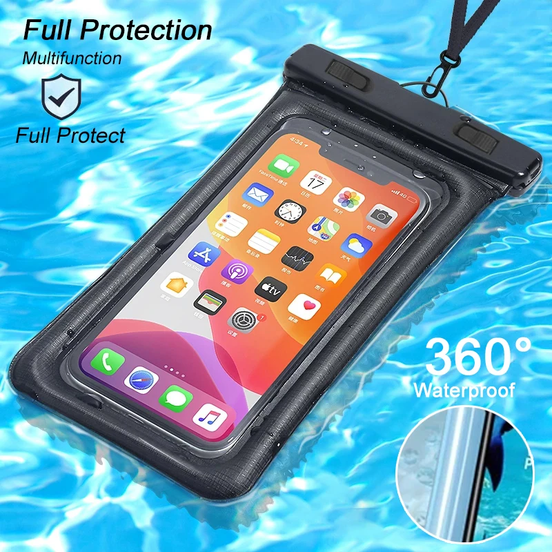 Floating Airbag Waterproof Swim Bag Phone Case For Iphone 14 13 12 Pro