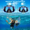 Junhaiins Snorkeling Set Anti-Fog Silicone Tempered Glass Diving Mask, Adult Goggles Leak-Proof Snorkeling Mask for Man 4