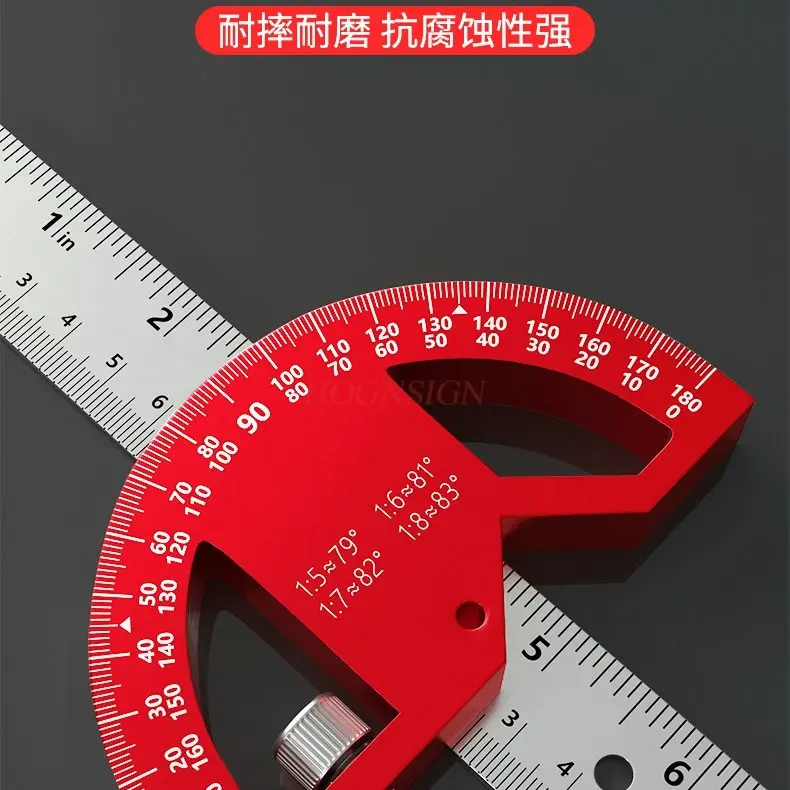 1개 다기능 각도자, 각도 게이지, 다목적 측정 조합, 마킹 룰러, 강력한 자석 각도 게이지