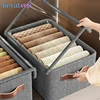 Foldable Clothes Storage Box Wardrobe Organizer with Steel Frame Toys Storage Box Cabinet Container Drawer Closet Organizer 1