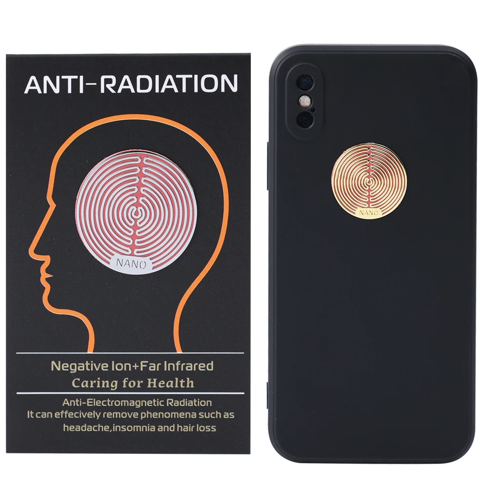 10 Autocollants Anti-Radiation Or Pour Téléphone - 2,7 Cm - Protection EMF Prétendue - 4