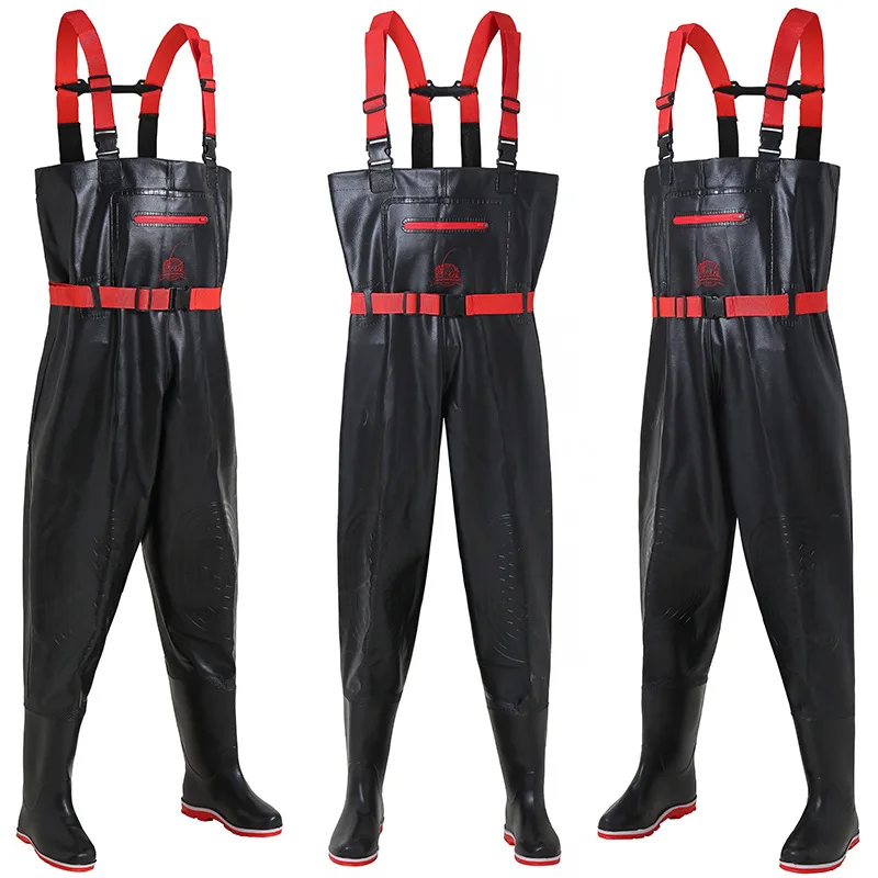 Men's Fishing Waders With Neoprene Socks Breathable Waterproof