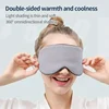 Sleeping Eye Mask Korean Style Ice Silk Warm And Cool Dual Use Adjustable Travel Sleep Shade Man Eyepatch Health Beauty Cute 2