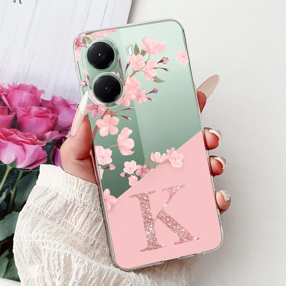 Luxury Letters Clear Silicone Slim Phone Case