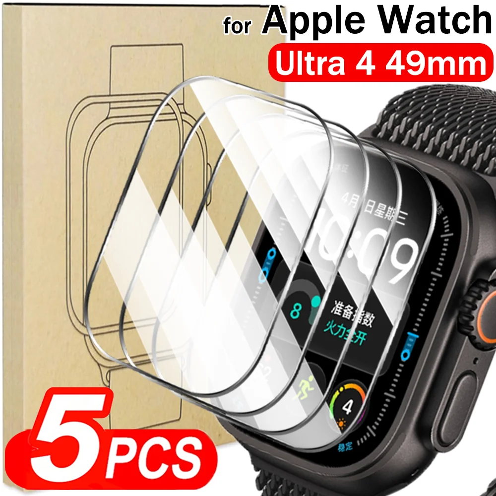 Premium Tempered Glass Screen Protectors for Smart Watches, HD Clear Protective Films, Available in Multipacks