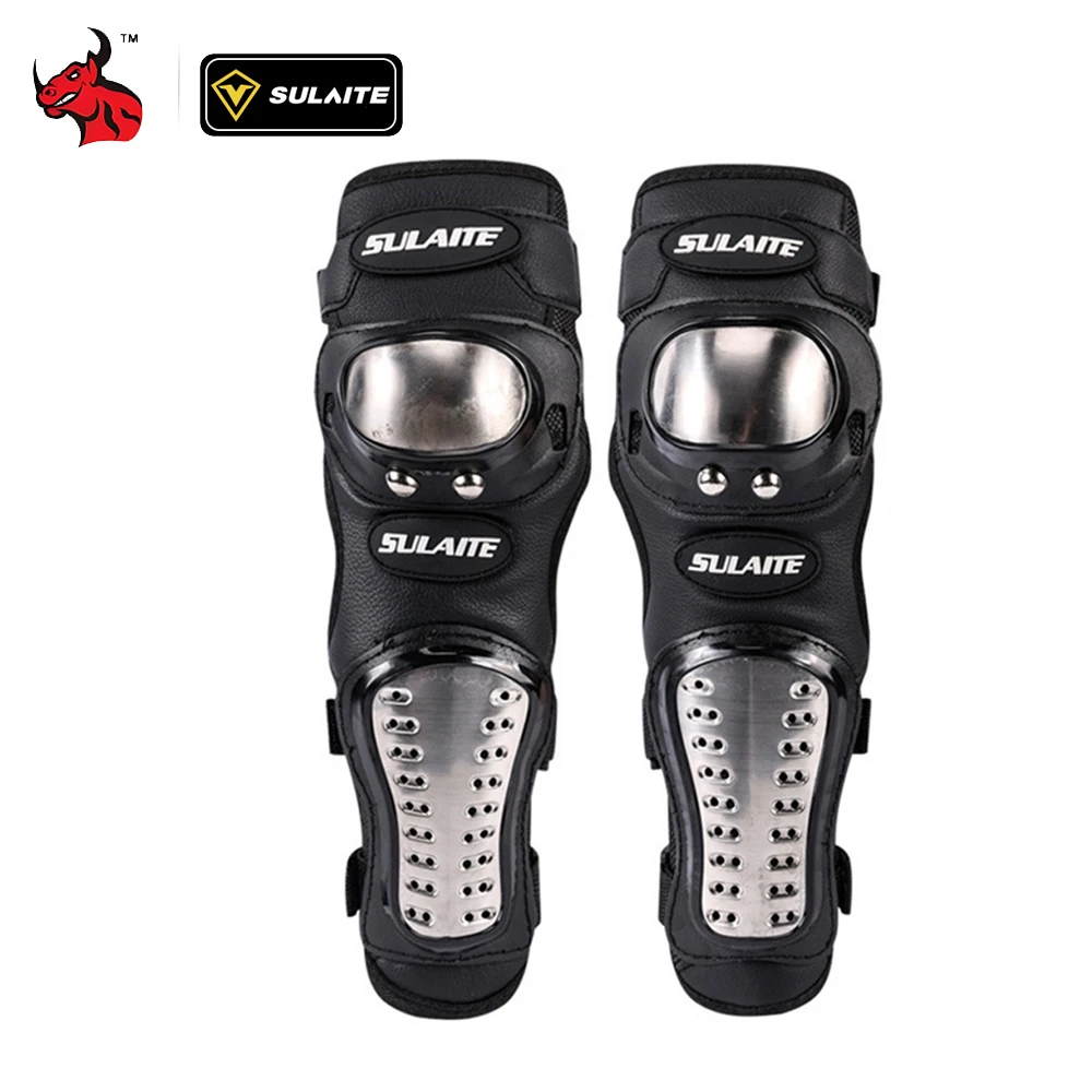 사계절 오토바이용 팔꿈치 무릎 보호대 스테인리스 스틸 쉘 스크래치 방지 미끄럼 방지 펑크 방지 보호 장비