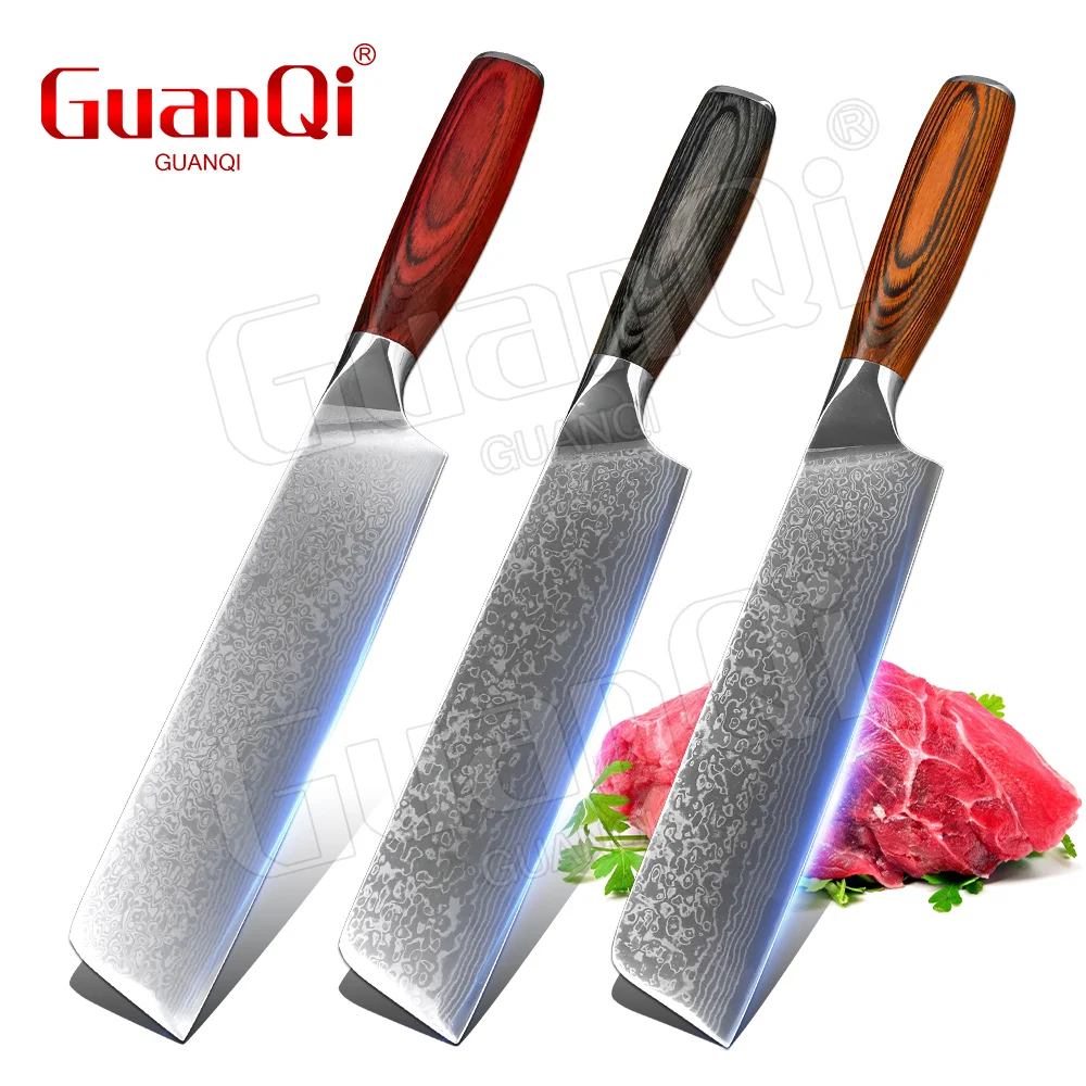 

Damascus Steel Chef knife 7 Inch Meat Cleaver Slicing Damascus Knife Sharp Stainless Steel Kitchen Knife Ultra Sharp Wood Handle