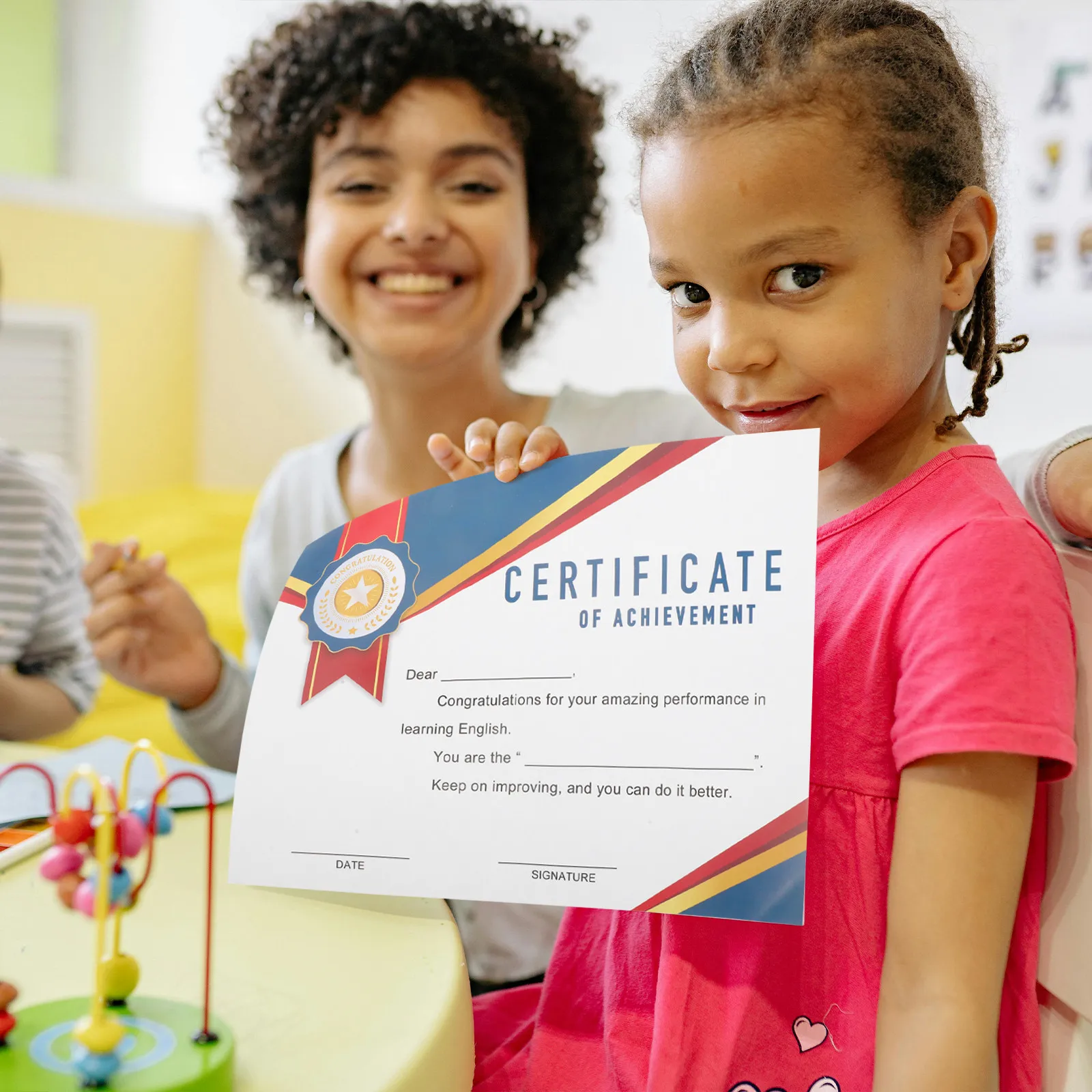 학생들에게 수여하는 상장, 섬세한 완성 증명서(영문판), 다채로운 인쇄, 학용품