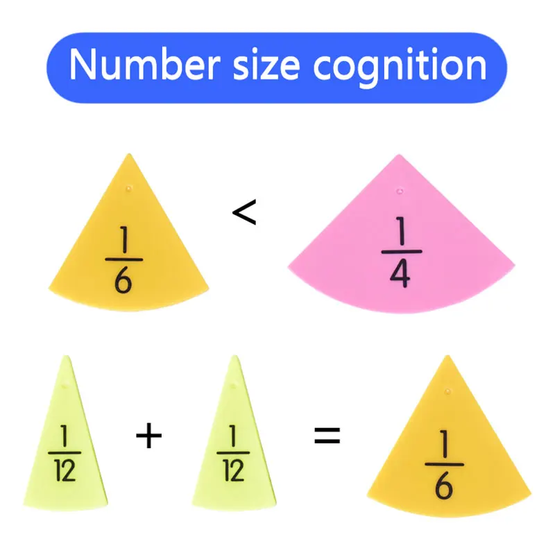 Montessori Fraction Math Toys Arithmetic Learning Numerator Denominator Math Teaching Aids Parish Educational Toys For Children