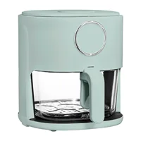 Colorful 1200W 4Qt Air Fryer: Glass Basket, Dishwasher Safe, 60min Timer, 6 Presets, Temp Control 175F-400F, 4 QT, Sage 1