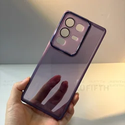 Clear Soft Silicone Protective Phone Case with Camera Lens Cover for Infinix Note50 4G (Purple)