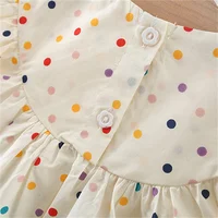 Summer New Baby Girl Dress Colorful Polka Dot Embroidered Flowers Cotton Children Clothes 0 to 3 Years Old 6