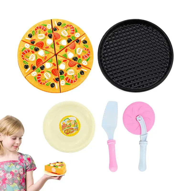 

Cut Up Pizza Toy 11pcs Pretend Play Pizza Set With Play Kitchen Accessories Play Kitchen Accessories Toy Food Learning Toys