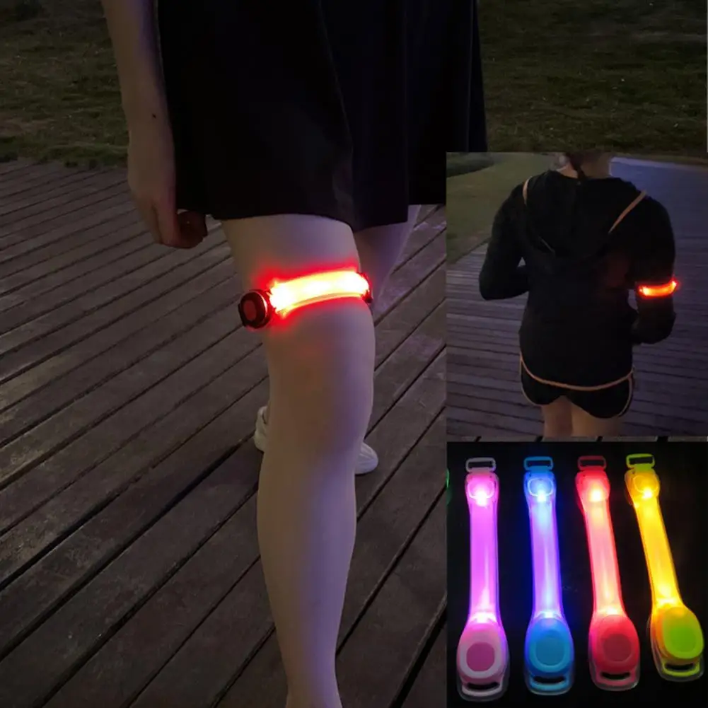 LED Light Up Armband Outdoor Sports Flashing Luminous Safety Band Adjustable Night Walking Running Riding Glow Arm Strap 발광 완장 3