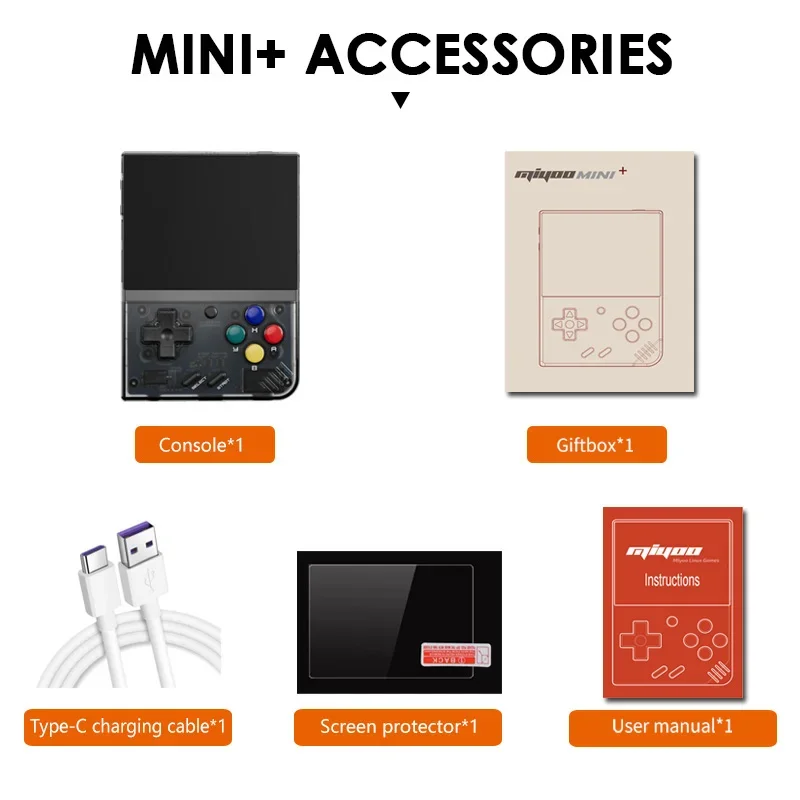 MIYOO Mini Plus Console portatile retrò V2 Mini+ con schermo IPS, console per videogiochi classica con sistema Linux, regalo per bambini_voghion.com