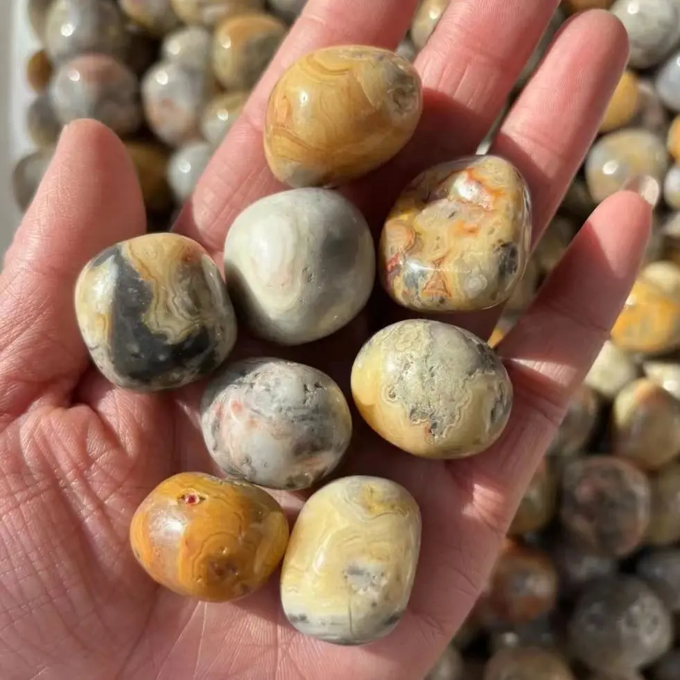 1500 G/Borsa Bulk Natural Crazy Agate Pietre Burattate Crystal Healing Rock Gravel Mineral Specime Gemstones Decorazione Grezza Dell'Acquario