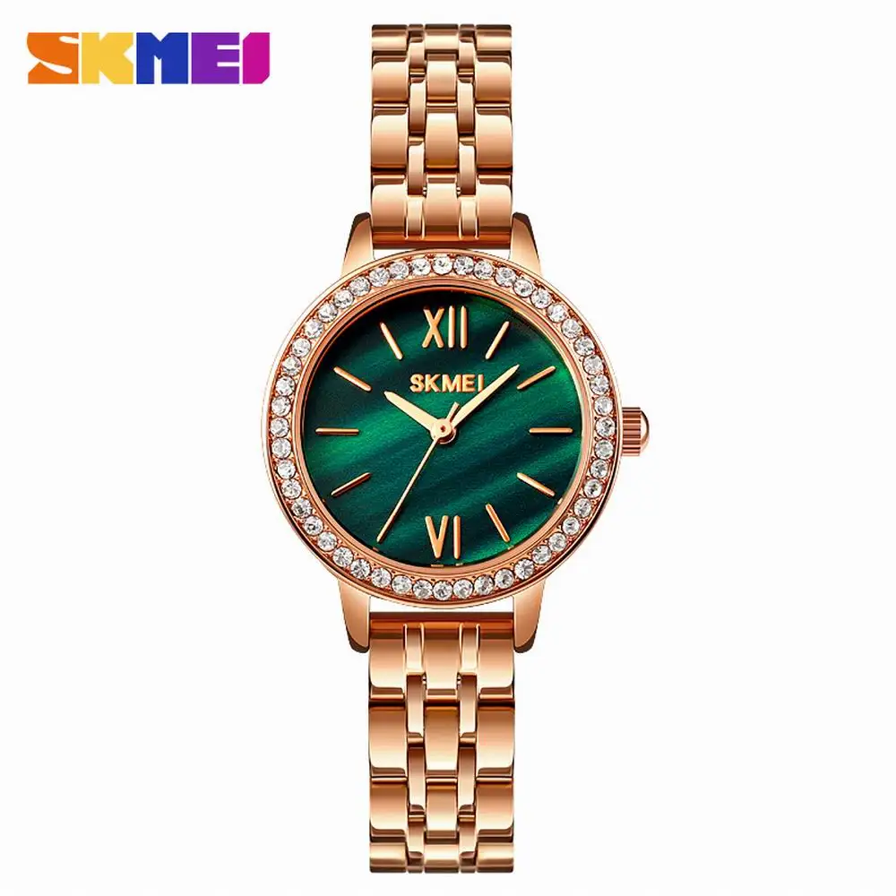 

SKMEI Girl Quartz Watches Fashion Diamond Small Watch for Party Daily Occasion Simple Three-hand Women Watches Reloj Mujer 1711