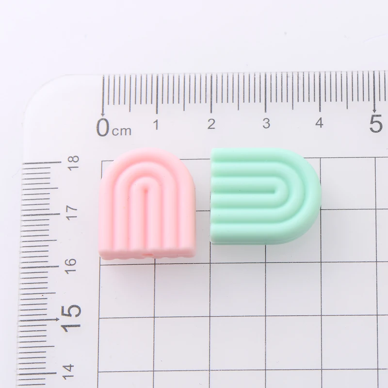 10Pcs Silicone Beads Rainbow Food Grade Teether Beads For Jewelry Making DIY Necklace Pacifier Chain Accessories silicone beads silicone teething beads silicone teether