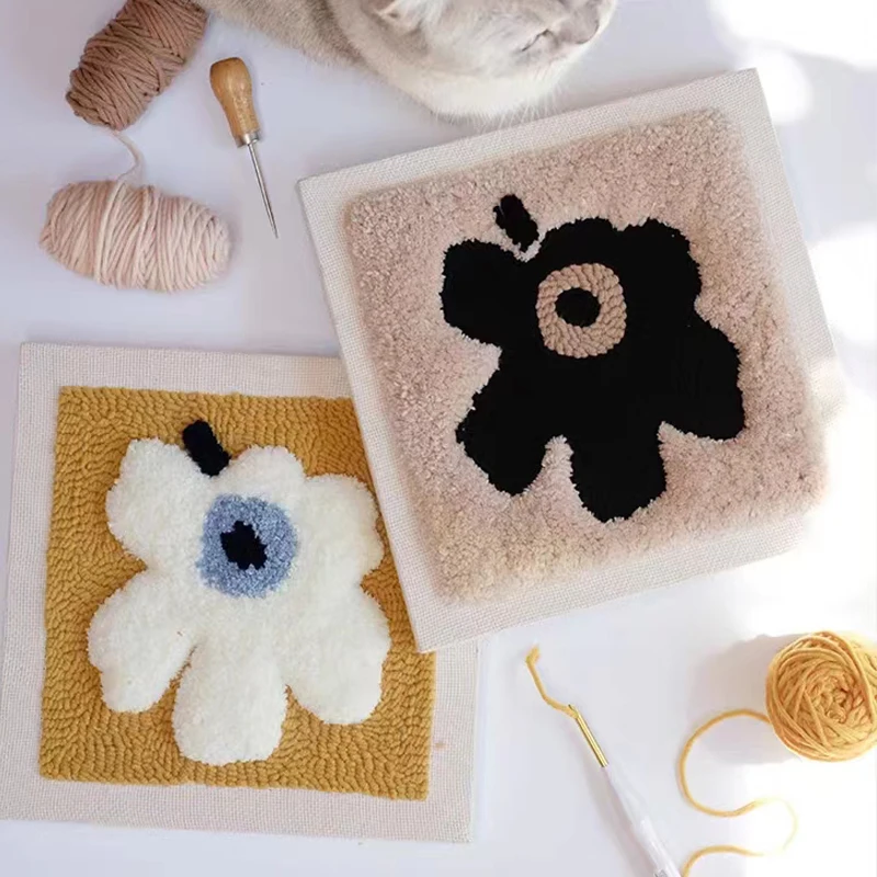 Punch Needle Craft Cloth Monk Cloth Cotton Embroidery Needlework Fabric DIY Needlework Pen Handmade Crafts Magic Pen Accessory - 6