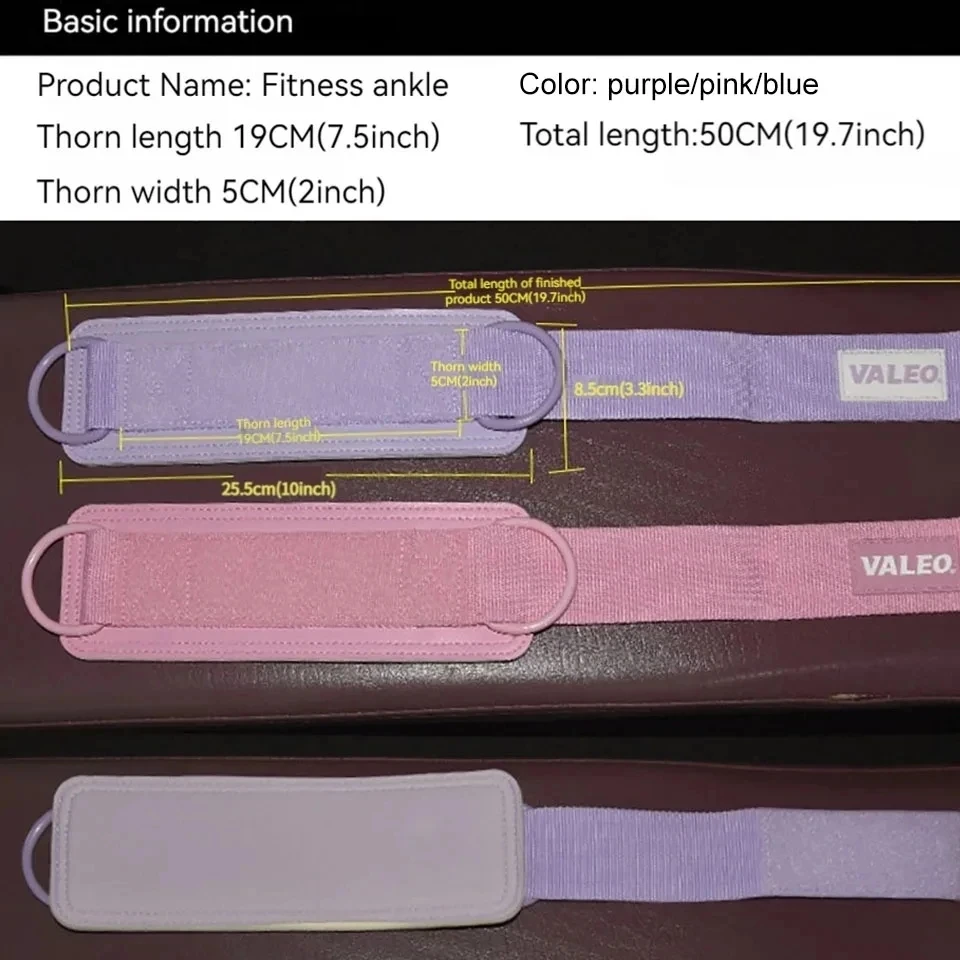 Ankle Straps Set 1Pcs Ankle Straps Set Foot Support Cuff Unisex Yoga Pilates Resistance Bands With Ankle Padd Weight Leg Training Brace