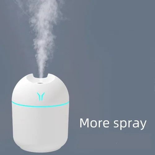 USB 미니 초음파 가습기 아로마 에센셜 오일 디퓨저 250ML, 가정용 자동차 용, 음소거, 미스트 메이커 디퓨저, LED 컬러 램프 포함 4