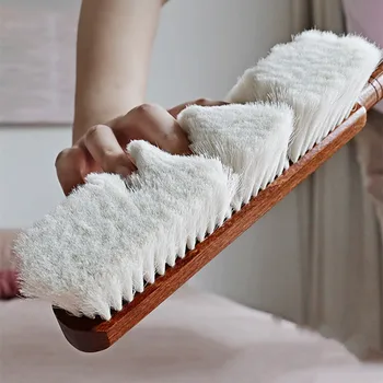 Spazzola per letto spazzata manico in legno per uso domestico spazzola per capelli morbidi scopa per divano spazzola per la rimozione della polvere grande artefatto pulizia dei lavori domestici 1