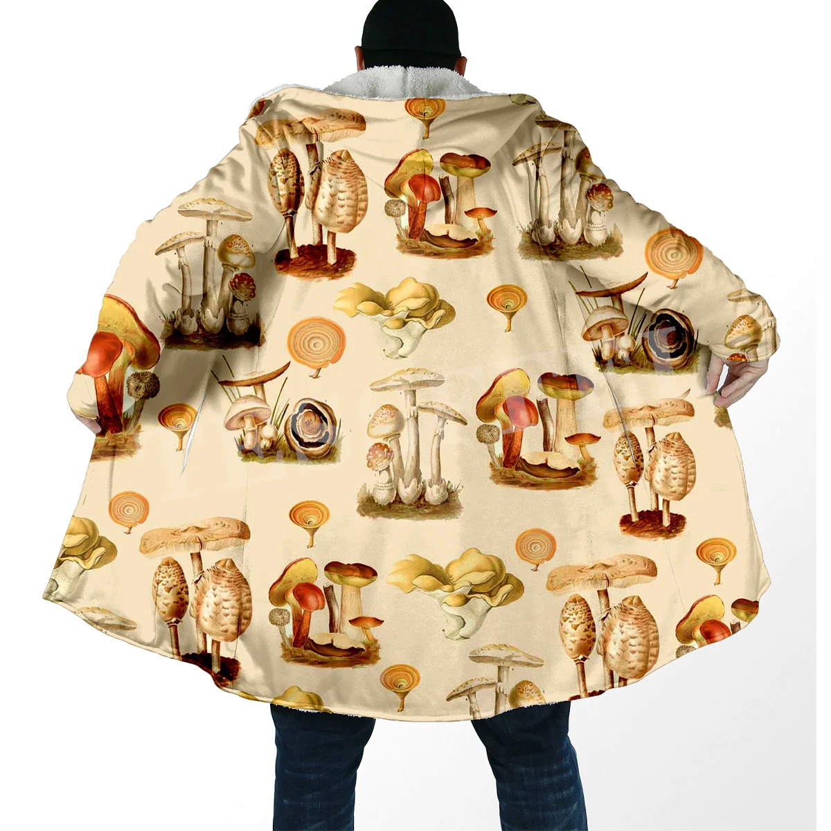 

Mushroom Forest Plants Fungus Trippy Abstract Psychedelic Hippie 3DPrint Windbreaker Winter Casual Hoody Cloak Fleece Overcoat U