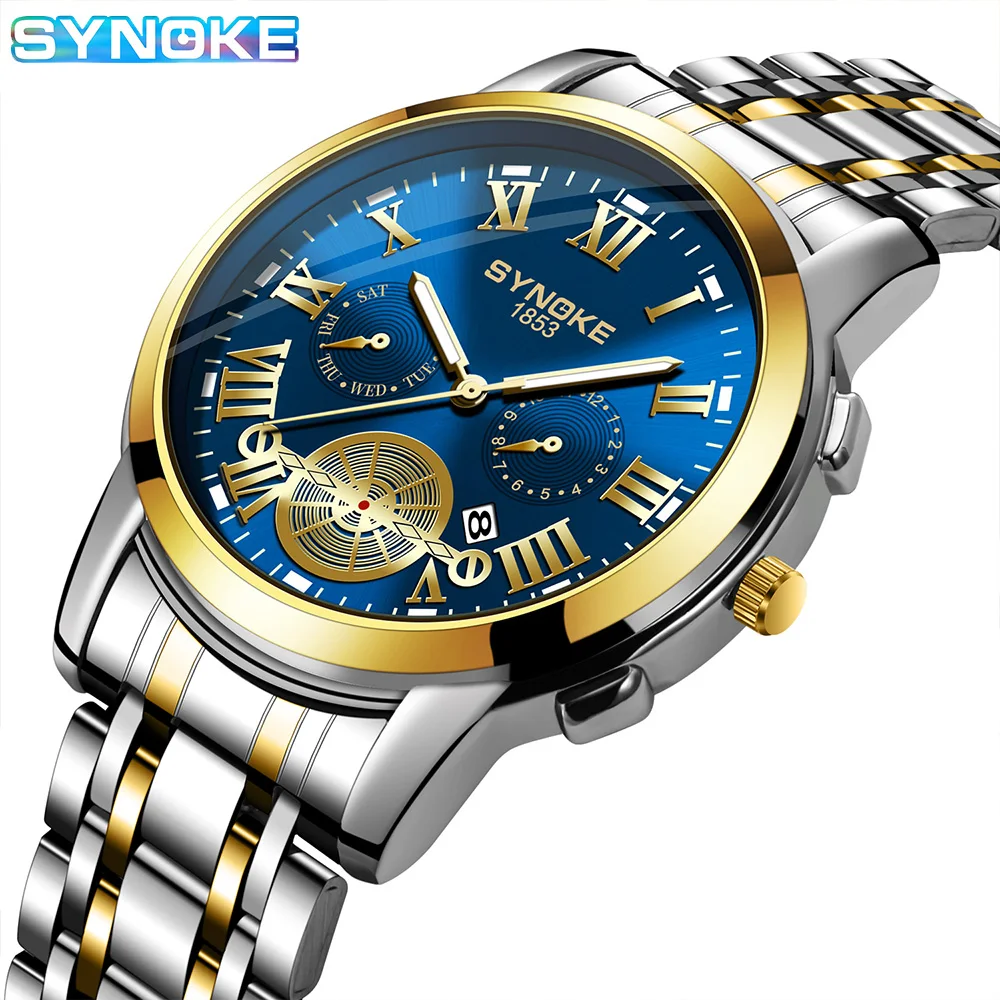 

Quartz Watches 40MM Sport Men Watch Top Brand Luxury Stainless Steel Quartz Date Waterproof Watch Men
