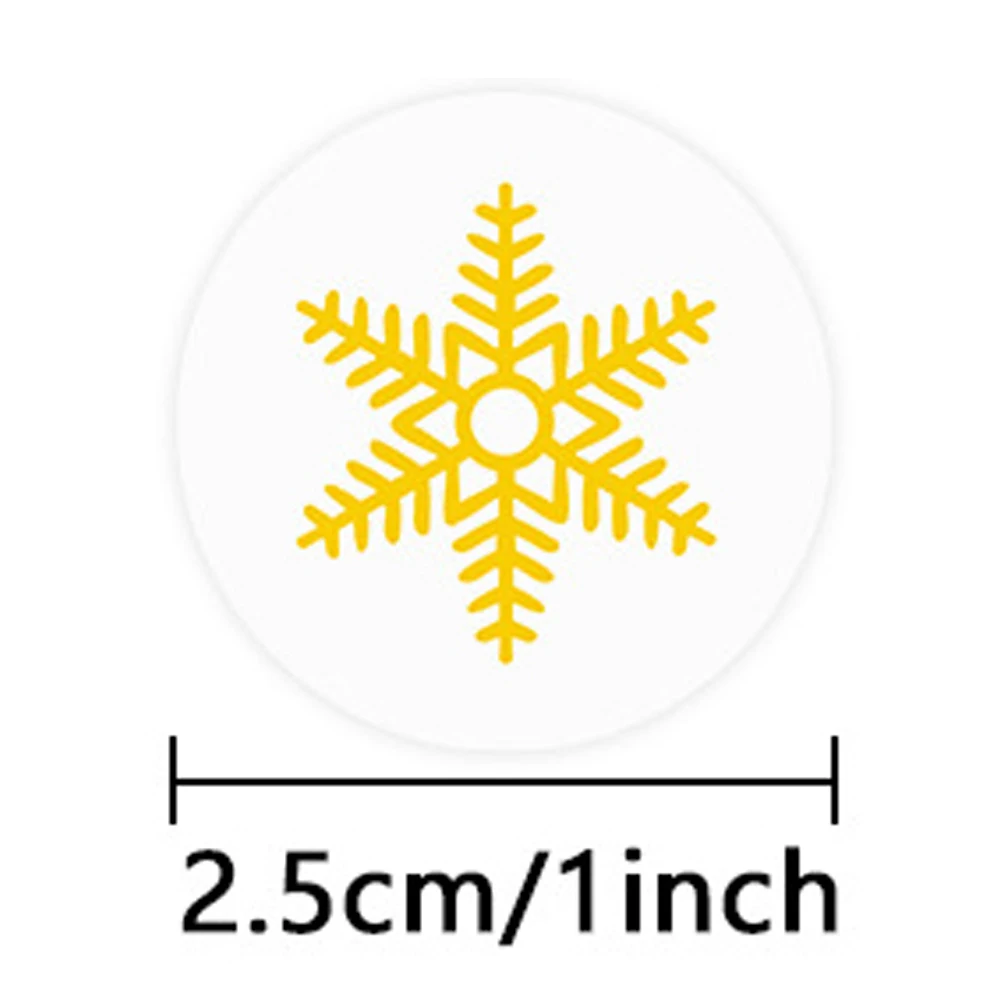 Christmas Stickers 50-500Pcs Gold Snowflake Candy Bag Envelopes Sealing Label Gifts Box Decorations decorative stickers,self adhesive stickers,paper stickers,adhesive stickers,decorative labels stickers,gift box stickers