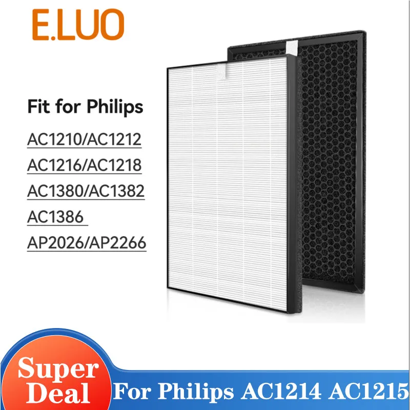 FY1410/30 FY1413/30 Real hepa Filter activated carbon filter for Philips Air Purifier AC1214 AC1215 AC1217 AC2729