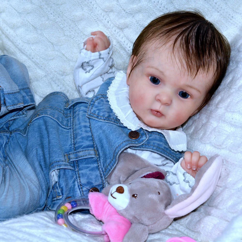 Keiumi 20 Inch Jocy Unpaited Toddler Cloth Body Reborn Doll Kit Lifelike Unfinished Doll Part